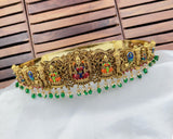Beautiful Gold Plated Temple Design Vaddanam Hip Belt For Saree JH3707