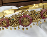 Beautiful Gold Plated Temple Design Vaddanam Hip Belt For Saree JH3708