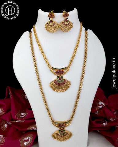 Micro Gold Plated AD Stone Premium Quality Combo Set JH3781