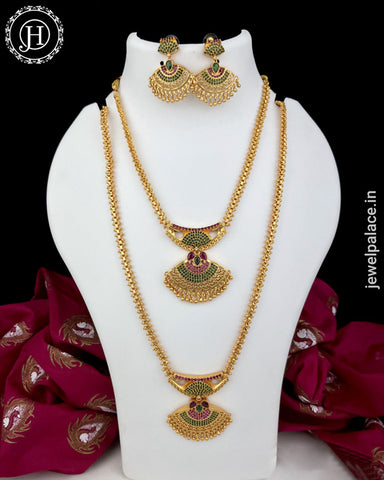 Micro Gold Plated AD Stone Premium Quality Combo Set JH3782