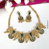 Elegant Gold Plated Kemp Stone Designer Necklace JH3856