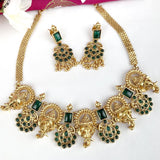 Elegant Gold Plated Kemp Stone Designer Necklace JH3856