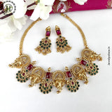 Elegant Gold Plated Kemp Stone Designer Necklace JH3856