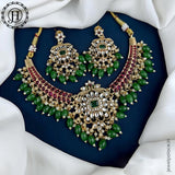 Awesome Gold Plated Kemp Stone Antique Necklace JH3857