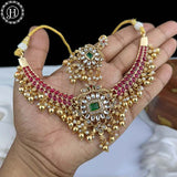 Awesome Gold Plated Kemp Stone Antique Necklace JH3857