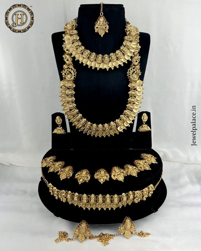 Latest Gold Plated Elegant South Indian Temple Design Bridal