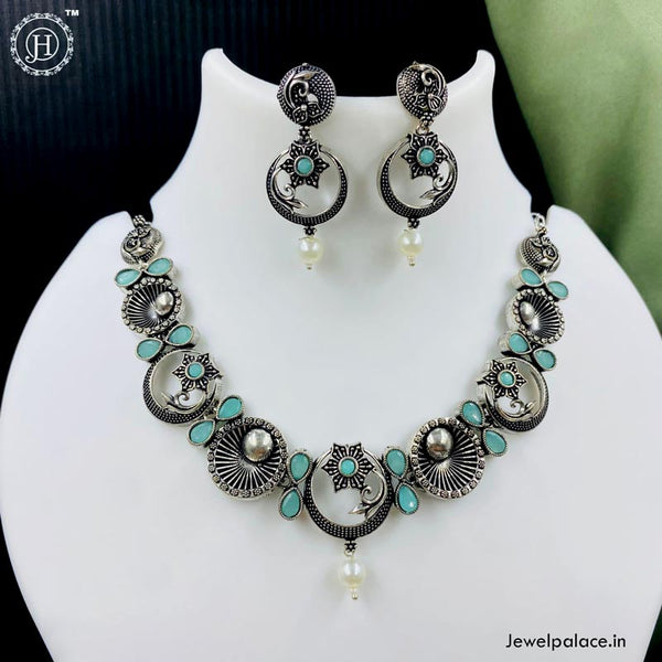 Oxidized German Silver Necklace JH3889 – Jewel Palace