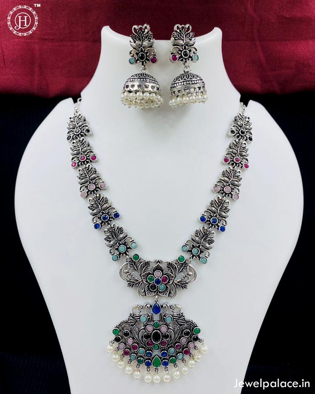 Oxidized German Silver Necklace JH3892 – Jewel Palace