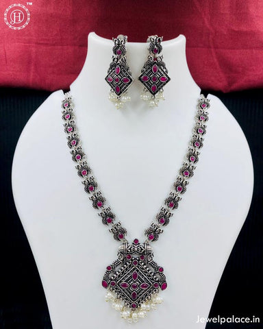 Oxidized German Silver Necklace JH3893