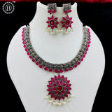 Oxidized German Silver Necklace JH3897