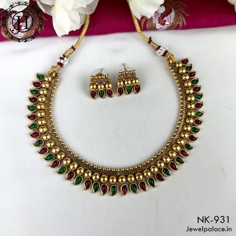 Elegant Matte Finish Antique Necklace JH3962