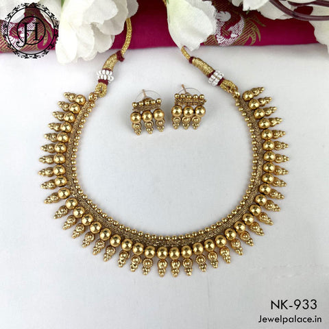 Elegant Matte Finish Antique Necklace JH3964