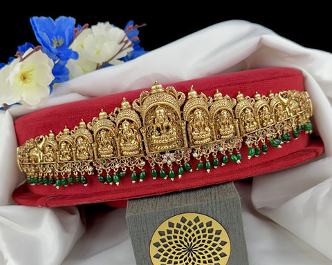 Elegant Gold Finish Antique Hip Chain JH3976