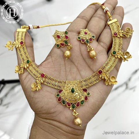 Elegant Gold Plated Antique Necklace JH3985