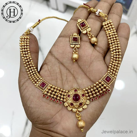 Elegant Gold Plated Antique Necklace JH3986