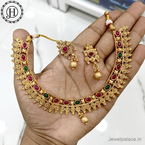 Elegant Gold Plated Antique Necklace JH3992