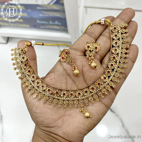 Elegant Gold Plated Antique Necklace JH3998