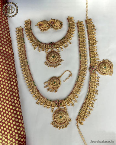 Beautiful Gold Plated Antique Semi Bridal Jewellery