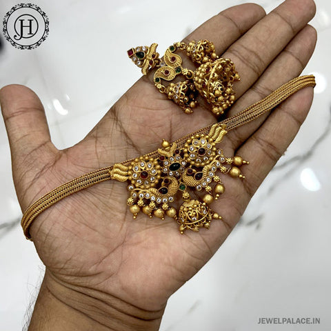 Exclusive Gold Plated Kemp Stone Antique Necklace