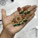 Exclusive Gold Plated Kemp Stone Antique Necklace