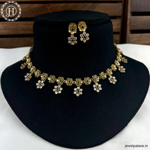 Elegant Gold Plated AD Stone Premium Quality Necklace JH4147