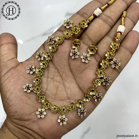 Elegant Gold Plated AD Stone Premium Quality Necklace JH4147