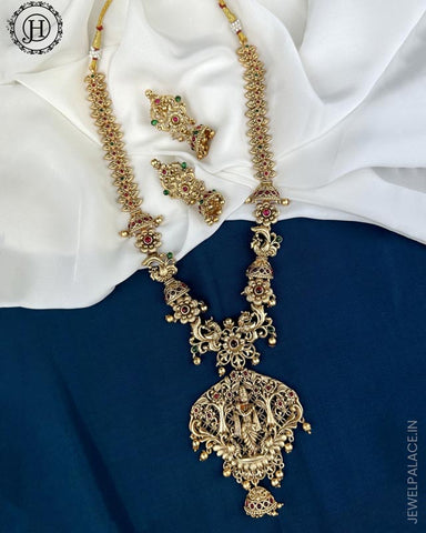 Beautiful Gold Finish Lakshmi Design Haram Set JH4183