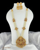 Beautiful Gold Finish Lakshmi Design Haram Set JH4185