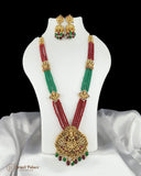 Beautiful Gold Finish Lakshmi Design Haram Set JH4185