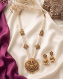 Beautiful Gold Finish Lakshmi Design Haram Set JH4185