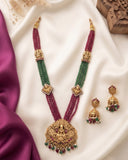 Beautiful Gold Finish Lakshmi Design Haram Set JH4185