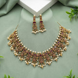 Elegant Gold Plated AD Stone Premium Quality Necklace JH4188