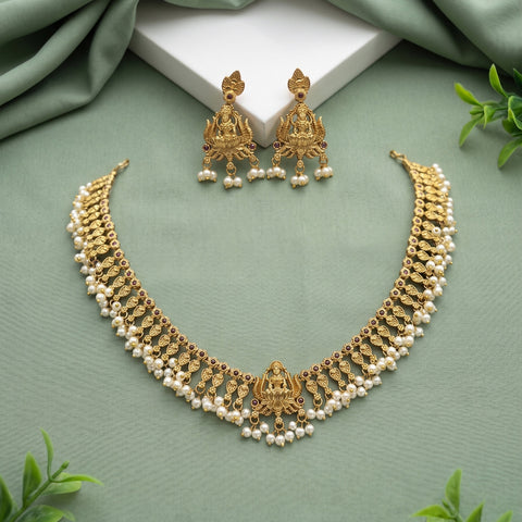 Elegant Gold Plated AD Stone Premium Quality Necklace JH4189