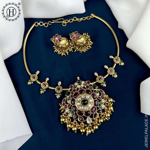 Exclusive Gold Plated Kemps AD Stone Premium Necklace JH4194