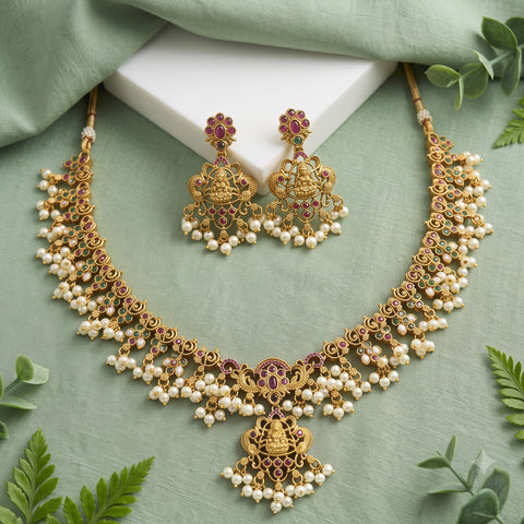 Exclusive Gold Plated Kemps AD Stone Premium Necklace JH4203