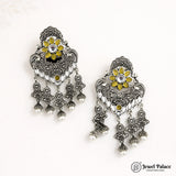 Beautiful Oxidised German Silver Plated Designer Earrings JH4234