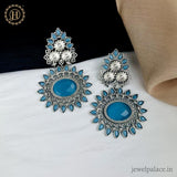 Beautiful Oxidised German Silver Plated Designer Earrings JH4235