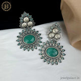 Beautiful Oxidised German Silver Plated Designer Earrings JH4235