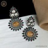 Beautiful Oxidised German Silver Plated Designer Earrings JH4235