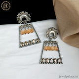 Beautiful Oxidised German Silver Plated Designer Earrings JH4236