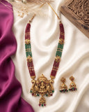 Beautiful Gold Finish Lakshmi Design Haram Set JH4271