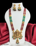 Beautiful Gold Finish Lakshmi Design Haram Set JH4271