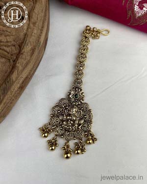 Beautiful Matte Finish Kemp Stones Pearls Temple Tikka