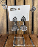 Oxidised Silver Plated Jhumka Earrings JH4357