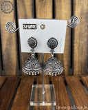 Oxidised Silver Plated Jhumka Earrings JH4362