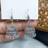 Oxidised Silver Plated Jhumka Earrings JH4477