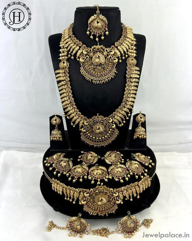 Beautiful Gold Plated Antique Bridal Jewellery Set JH4487