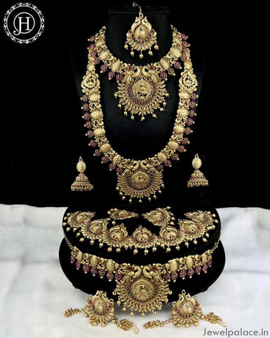 Beautiful Gold Plated Antique Bridal Jewellery Set JH4488
