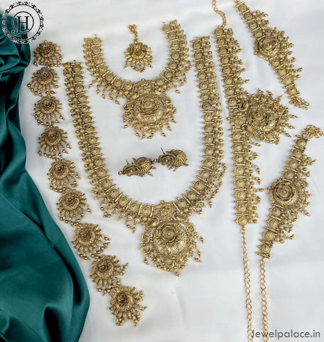 Beautiful Gold Plated Antique Bridal Jewellery Set JH4493
