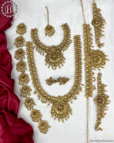 Beautiful Gold Plated Antique Bridal Jewellery Set JH4493